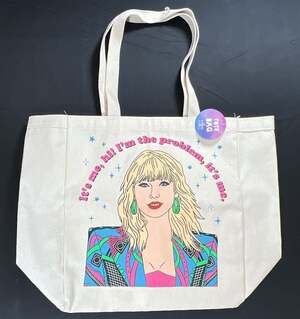 The Found Taylor Swift Anti-Hero It's Me Hi Problem Canvas Tote Bag